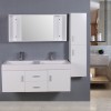 新款PVC浴室柜 双盆卫浴柜 洗脸洗手一体台盆组合柜 超大置物空间