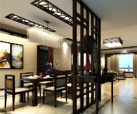 珠江帝景141.86平米三居室中式古典风格装修效果图 (2)
