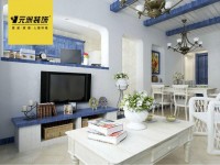 首开常青藤小区-90平米-二居-地中海风格装修效果图 (5)