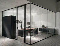 300平米办公室玻璃隔断装修设计效果图 (5)