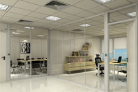 359平米办公室玻璃隔断装修效果图 (4)