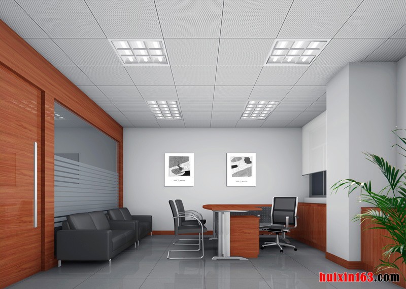 650平米办公室玻璃隔断装修设计效果图 (3)