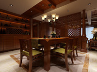 神华国际公寓东南亚风格风格装修效果图 (4)