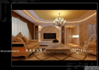 瀚城国际-158平米-三居室-欧美风情装修效果图 (6)