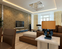 绿城翡翠湖玫瑰园98平米二居室现代简约风格装修效果图 (6)