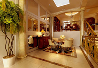 玫瑰绅城320平米别墅欧式风格装修效果图 (8)