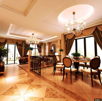 中海岭湖263平米别墅欧式风格装修效果图 (6)