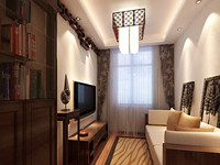 紫晶悦城—78平米—两居室—新中式装修效果图 (4)